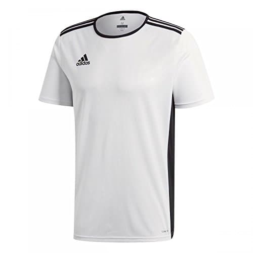 Image of adidas Men's Entrada 18 Jsy JERSEY SHORT SLEEVE , White/Black, S UK