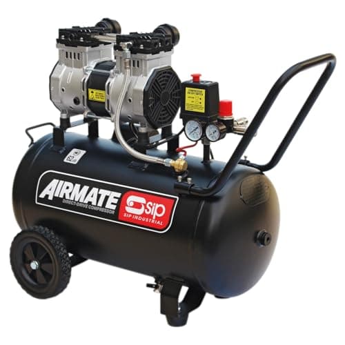 Image of SIP Airmate Air Compressor Low Noise Oil-Free Direct Drive, 230V 50L 2hp 1.5kW 116psi 8 Bar 9.6CFM
