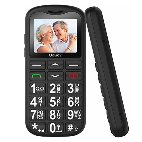 Image of uleway Big Button Mobile Phone for Elderly GSM Unlocked Mobile Phone With SOS Button Speed Dail Torch FM Radio Dual SIM Basic Cell Phone Easy to Use for Seniors (Black)