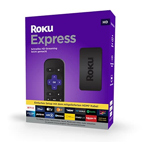 Image of Roku Express | HD Streaming Media Player | Only works in Germany| Easy setup with the included HDMI cable|1080p,720p up to 60fps