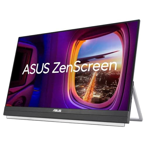 Image of ASUS ZenScreen MB229CF - 22 Inch Portable USB Monitor - Full HD 1920 x 1080, USB Type-C 60 Watt, HDMI, Car Rotation, Kickstand - 100Hz IPS Panel, 16:9, Anti-Glare 2.1 Speaker