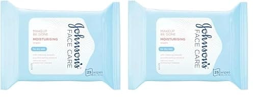 Image of Johnson’s Make-Up Be Gone 5-in-1 Moisturising Cleansing Wipes, Gently Remove up to 99% of Makeup, Including Waterproof Mascara, Pack of 25 Wipes