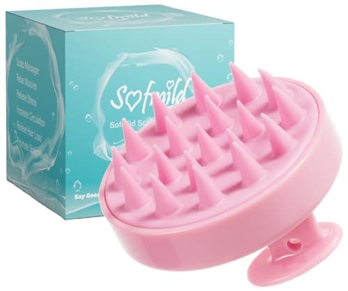 Image of Sofmild Silicone Scalp Massager Shampoo Brush Hair Brush Head Massager Hair Growth Scrubber for Straight Curly Long Short Thick Thin Wet Dry Hair for Men Women Kids Pets