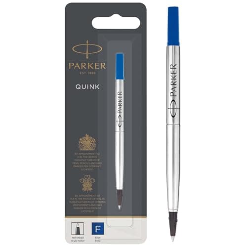 Image of Parker Rollerball Pen Refill | Fine Point | Blue QUINK Ink | 1 Count