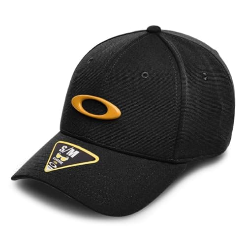 Image of Oakley Unisex TINCAN CAP, Blackout/Pure Gold, S-M UK