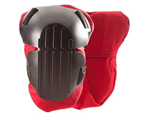 Image of Impacto 877-00 Knee Pad Fire Retardant Hardshell Foam - Black/Red, One Size