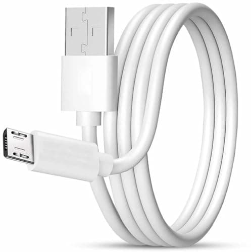 Image of Micro USB Fast Charging Cable, 480Mbps Android Charger Compatible with Smartphones, MP3 Players GPS Printers Digital Cameras for PS4 | Supports Quick Charging and Efficient Data Syncing (1m, White)