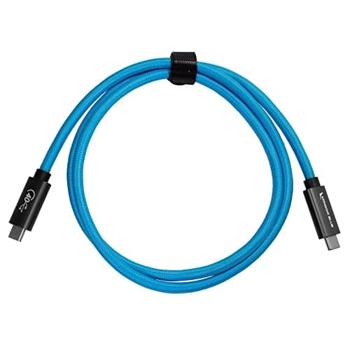 Image of KONDOR BLUE | 3 ft USB4 USB-C to USB-C Cable | Thunderbolt 4 Compatible, 40Gbps Data Transfer, 100W 5A Fast Charging, 8K Video Support, Braided Reinforced Connectors | Blue