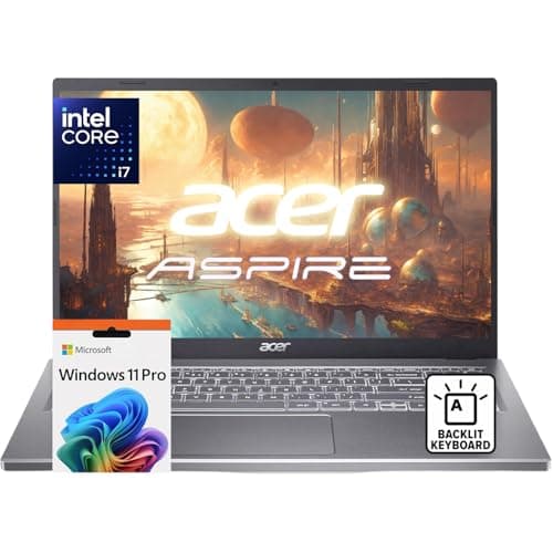 Image of acer Aspire Premium 15.6" FHD Laptop | Intel Core i7-1255U up to 4.7GHz | 32GB RAM - 2TB PCIe SSD | Backlit Keyboard | Wi-Fi 6 | Iris Xe Graphics | Webcam | Sleek & Portable | Windows 11 Pro