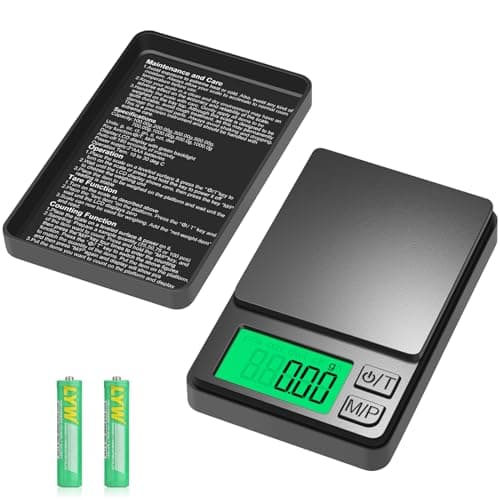 Image of Diyife Mini Scales, [1000g/0.01g] Small Pocket Scales, High Precision Portable Weighing Scales with Cover, Fast Read with Back-Lit LCD Display, for Jewellery Gold Coffee Coin Herb Lab