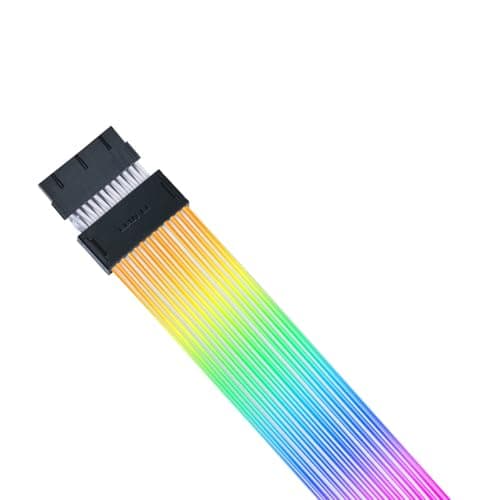 Image of Lian Li Strimer Wireless 24 Pin with Controller (PW24-1W-T) Addressable RGB Power Extension Cable, 2.4GHz Wireless Control, Wireless Controller Included and Required