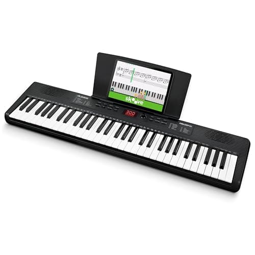 Image of Alesis Melody 61 Keyboard Piano for Beginners with 61 Keys, Speakers, Tablet/Sheet Music Stand, 300 Sounds and Music Lessons