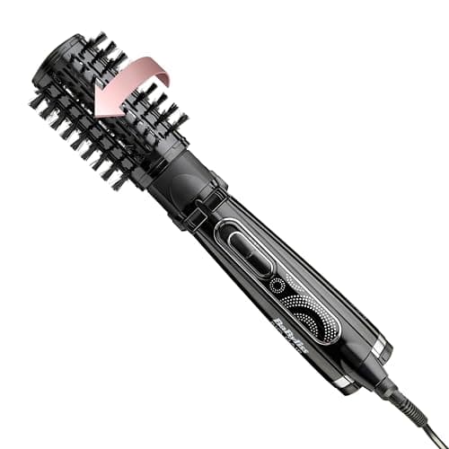 Image of BaByliss Big Hair Rotating Hair Dryer Brush - Dry and Style in One Step, 2 Speeds & Alternating Directions, Ionic Frizz-Control, 50mm Barrel, Black, 2885U