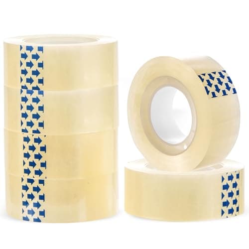 Image of MnexiaPack 6 Rolls Clear Tape, 19mm x 33m, Transparent Tape Refills for Cellotape Dispenser,Ideal for Gift Wrapping Christmas Birthday, Sticky Tape for Home, Office, School, Arts & Crafts