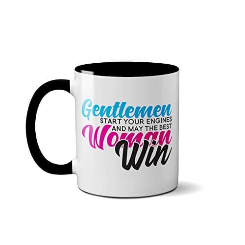 Image of SMARTYPANTS Gentlemen Start Your Engines Mug - Drag TV Queen Race Unisex Quote Cup Present (Black Handle)
