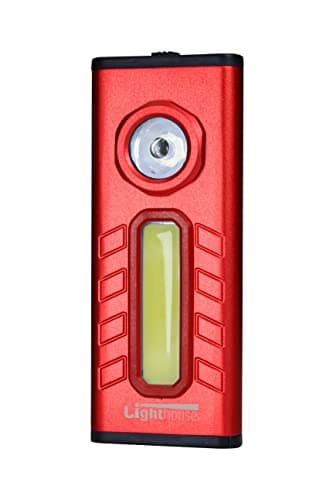 Image of Lighthouse Torches L/HEM5RED LED RED Mini Lamp - Dimmable Spotlight (250Lm) and Floodlight (500Lm) - 3xAAA Included
