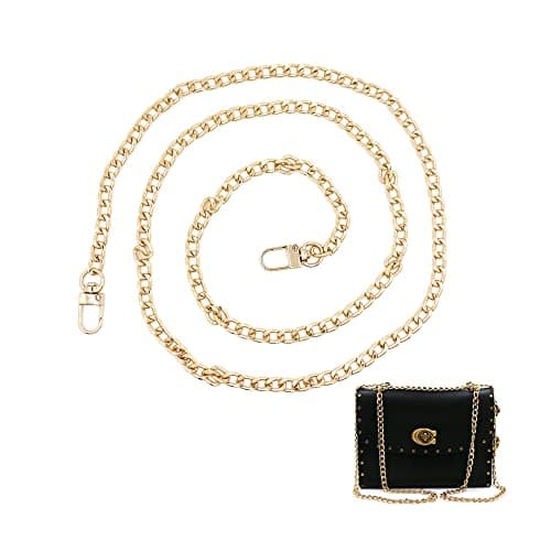 Image of CiciIng Gold Bag Chain, Metal Chain, Shoulder Strap for Bags, Handbag Chains, Replacement Chain for Shoulder Bags, Purse, Handbags (120 cm)