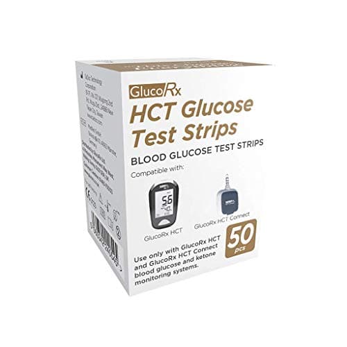 Image of GlucoRx HCT Glucose Test Strip, 50 Pack