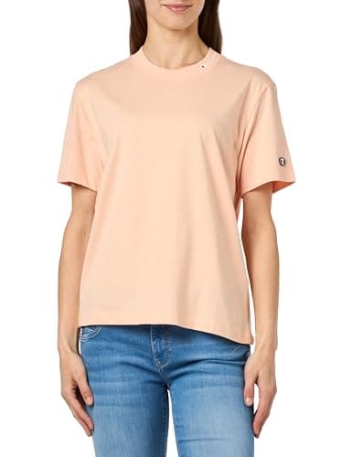 Image of Champion Legacy Icons W - Relaxed Back Logo S/S Crewneck T-Shirt, Peach Pink, XS Women's SS24, Pink Peach, XS