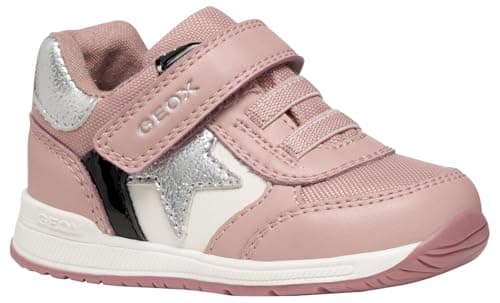Image of Geox Baby B Rishon Girl First Steps Old Rose/Black, 25 EU