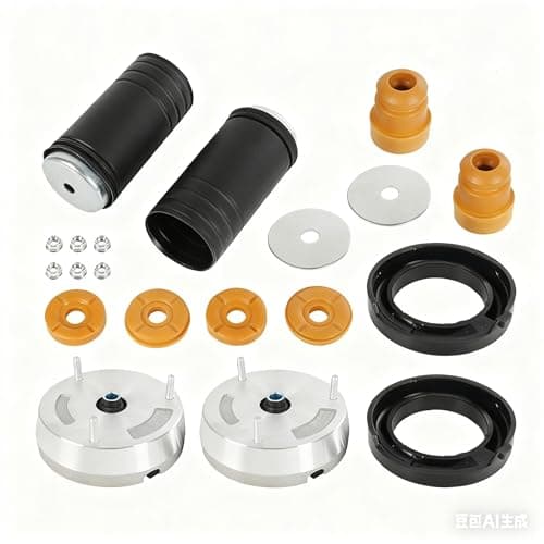 Image of 14PCS Front Strut Shock Mount Kit with Upper & Lower Supports, Bump Stops & Protective Caps – Compatible with BMW X5 E70 X6 E71 2007-2014 – OE 31336788776, 31336774738, 31336776391