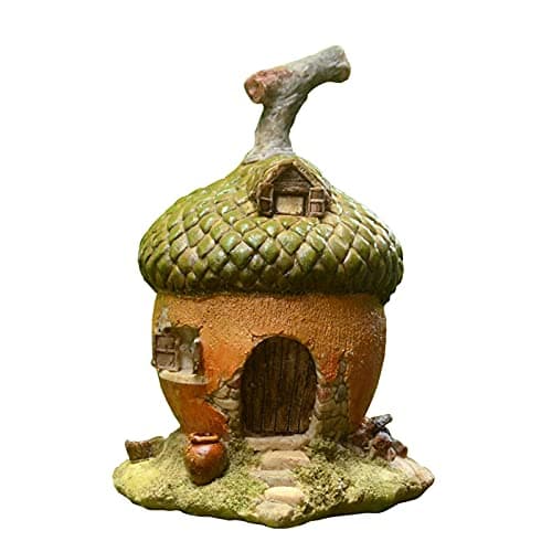 Image of PHNAM Acorn House Sculpture, The Best Garden Decoration Statue, Fairy Garden Resin Sculpture, The Best Gift for Family and Friends