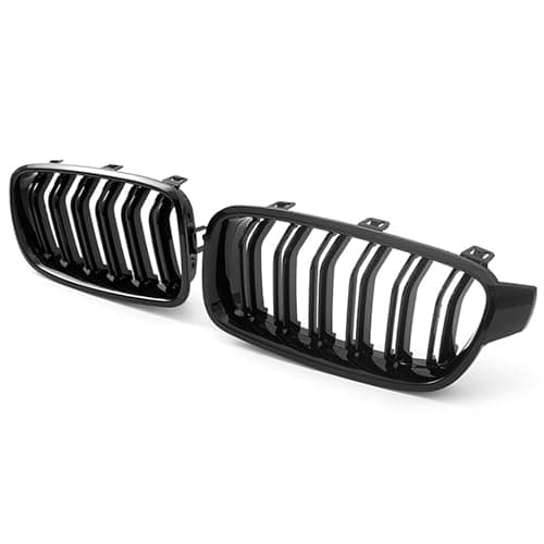 Image of LEVANLIGHT Front Grill Replacement | F30 Glossy Black Kidney Grille for BMW 3 Series 2012-2018 | F30 F31 F35 318d 320d 330d 320i 328i 335i xDrive