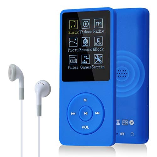 Image of COVVY Slim Music Player 8 GB Portable Lossless Sound 70 Hours Screen MP3 Player Support up to 64 GB (Navy Blue)
