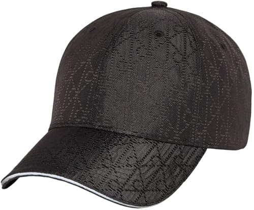 Image of Calvin Klein Men's Emblem Cordura Baseball Cap LV04D5049G Cap, Black (Black), One Size