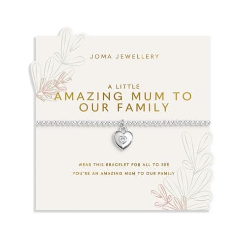 Image of Joma Jewellery MOTHER'S DAY A LITTLE AMAZING MUM TO OUR FAMILY Silver Plated Bracelet 17.5cm stretch