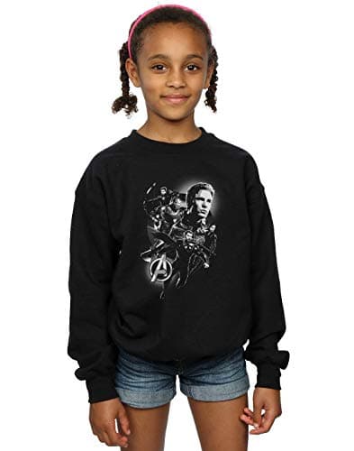 Image of Marvel Girls Avengers Endgame Mono Heroes Sweatshirt Black 5-6 Years