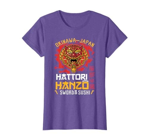 Image of Warrior Warrior Okinawa Japan Hattori Hanzo sword and sushi T-Shirt