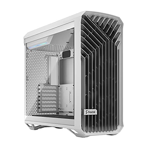 Image of Fractal Design Torrent (White Clear TG) Gaming Case w/Clear Glass Windows, E-ATX/SSI-EEB, 5 Fans, Fan Hub, RGB Strip on PSU Shroud, Front Grille, USB-C