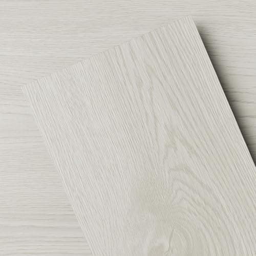 Image of GreenFullHouse Flooring Tiles Self Adhesive, Self Adhesive Foor Planks, Wood Effect Vinyl Flooring for Living Room Kitchen Bathroom, Set of 37 Pieces, 6 x 35 inches, White Oak