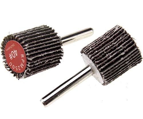 Image of Create idea 2 x 6mm Shank 40 Grit Flap Wheel Disc Sanding 25x25mm Abrasive for Drill