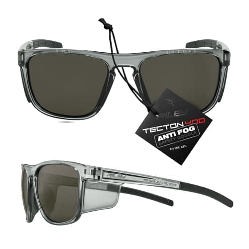 Image of Riley Navigator X Premium Safety Glasses for Work – Anti-Fog, Scratch-Resistant Protective Work, Sports & Cycling Glasses - UV400 Safety Sunglasses Men & Women Suitable Eyewear - Polarised Lens
