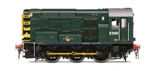 Image of Hornby Diesel Train - R30301TXS BR, Class 08, 0-6-0, D3069 (Sound Fitted) - Era 5 00 Gauge Locomotives for Train Set, Engine Models for Adults - 1:76 Scale Model Gift