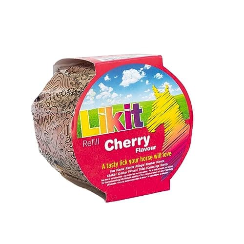 Image of Likit Horse Treat Cherry Large Refill 650g | Tasty Horse Treat, Reduce your Horse's Boredom & Stress | Cherry