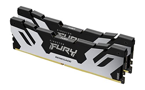 Image of Kingston Fury Renegade DDR5 Silver/Black XMP 64GB 6000MT/s CL32 DIMM Desktop Gaming Memory (Kit of 2) - KF560C32RSK2-64