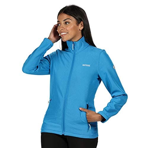 Image of Regatta Women's Connie Iv Softshell Jacket Windproof and Water Repellent with Warm Lined Stretch Fabric and Full Zip Opening Soft Shell