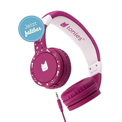 Image of tonies Headphones, Adjustable & Foldable Children's Headphones with Volume Limiter, Over-Ear Headphones with Cable and Padded Headbands, Berry