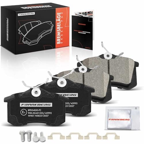 Image of Frankberg Brake Pad Set incl. 4x Pads Rear Compatible with 208 I CA CC A4 8E2 M.e.g.a.n.e II BM0/1 CM0/1 C3 III SX Exeo ST 3R5 Replace# 161698451D,1H0690451