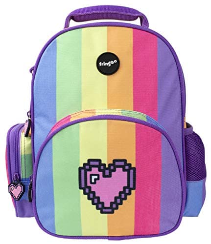 Image of Fringoo - Kids Backpack For Girls | Designed for Young Children and Toddlers | Perfect for Nursery or Primary School | Machine Washable - Pixel Heart