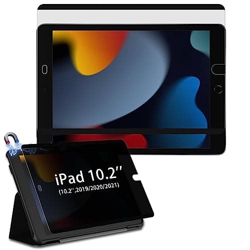 Image of HaruYo Magnetic Privacy Screen Compatible with iPad 9th/8th/7th Generation (10.2 Inches, 2019/2020/2021) Screen Protector, Removable Anti Blue Light Antispy Privacy Privacy Filter, Protective Film