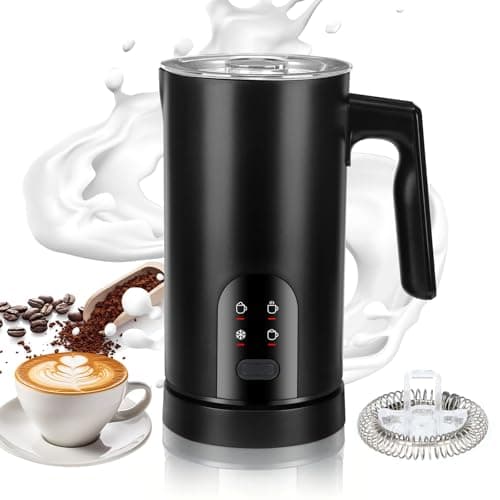 Image of Fizzyo Milk Frother Electric 4 in 1 Automatic Milk Frothers, 11.8OZ /350 ml Large Capacity Hot Chocolate Velvetiser, Silent Milk Steamer & Frother, Hot and Cold Milk Foamer for Coffee Latte Cappuccino