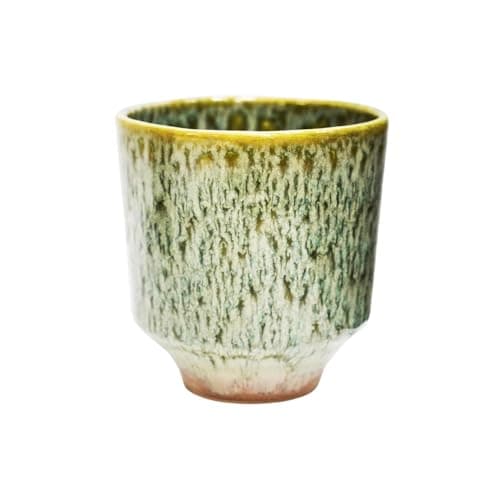 Image of Ivyline Reactive Glaze Orchid Planter in Sage - Waterproof, Durable and Decorative - Stylish Home Indoor Round Earthenware Flower Pot - H13cm x D13cm