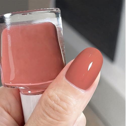 Image of Shimmer Shine Pink Chrome Gel Effect Nail Polish - Quick Dry Long Lasting Varnish with Glitter For Natural Real Nails, Shimmery Rose Gold Salon Quality Manicure Set, Warm Nude Pink Finish, High Gloss
