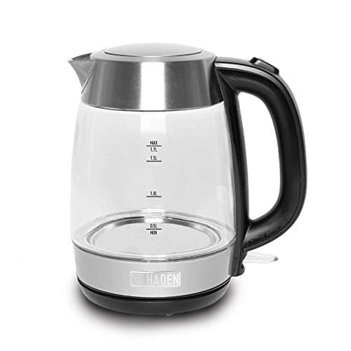 Image of Haden Guildford Glass Kettle - Rapid Boil 3000W Electric Kettle - Illuminated Base, Ergonomic Handle, 1.7L Kettle - Boil-Dry Protection - Easy To Clean