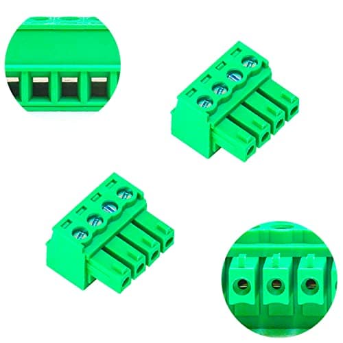 Image of Keszoox Phoenix Connector Terminal Block,Phoenix Type Connector 3.81mm 4Pin 5Pcs (KS-3.81-4P-5)