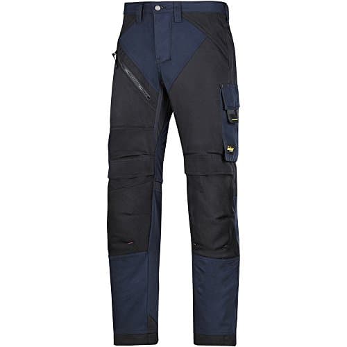Image of Snickers 63039504096 Size 96 "Ruffwork" Work Trousers - Navy Blue/Black
